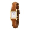 BE/GINS Gram Silver Bar Watch Leather Bracelet_Camel