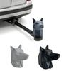 Custom Trailer Hitch Cover Wolf Shape 3D Printed Ball Cap Anti Rust Protection for Coupling Receiver Tube Accessory