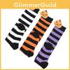 Striped/checkered Patterned Pumpkin Demon Halloween Socks High Tube Socks