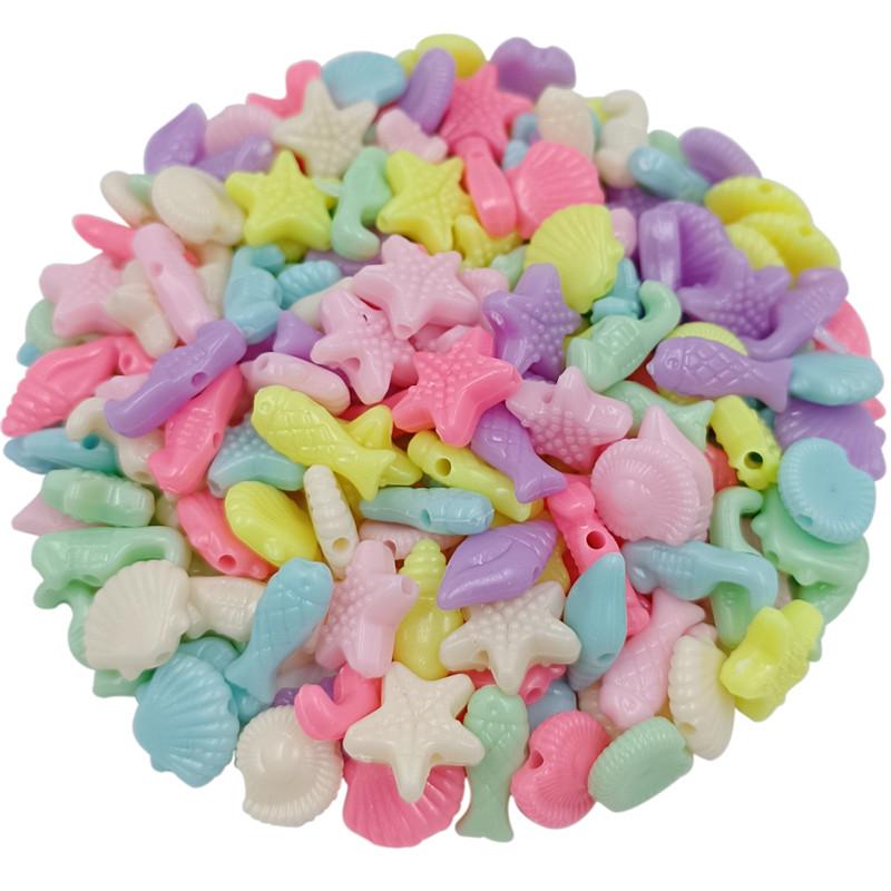 

Браслет «сделай сам», ожерелье для изготовления ювелирных изделий, Новое поступление, свободные бусины-разделители, мультяшный медведь, звезда, уникальные аксессуары, акриловые бусины, бусины ярких цветов Style 6*40Pcs