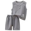 Boys' Waffle Vest and Shorts Set - Lightweight Spring and Summer Trend