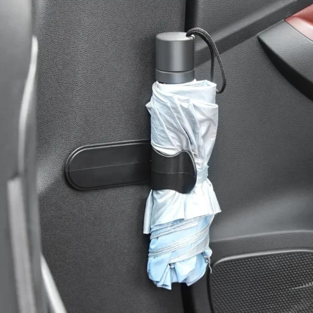 Soporte Adhesivo Multifuncional para Paraguas de Coche - Almacenamiento Portátil para Accesorios de Coche, Organización del Vehículo, Diseño Elegante, Construcción Duradera