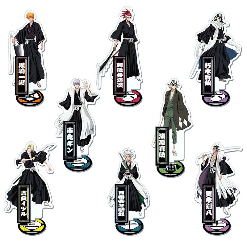 Anime Bleach Acrylic Stand Model Plate Kurosaki Ichigo Kuchiki Rukia Hitsugaya Toshiro Cartoon Figures Standing Sign Holder