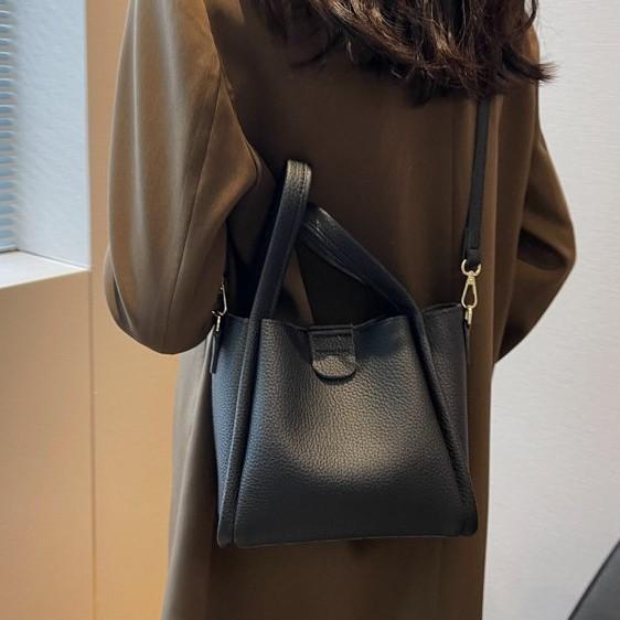 2025 New Vegetable Basket Trend Explosion Solid Color Tote Bag Versatile Messenger Bag Shoulder Bucket Bag