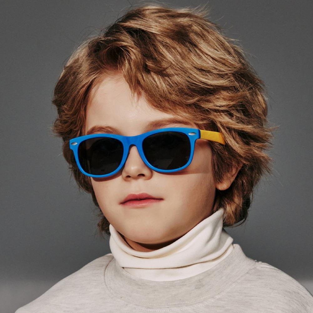 

TAC Kids Sun Glasses Lightweight Big Frame Eyewear Fashion Polarizer Sunglasses Unisex Cyan-Pink
