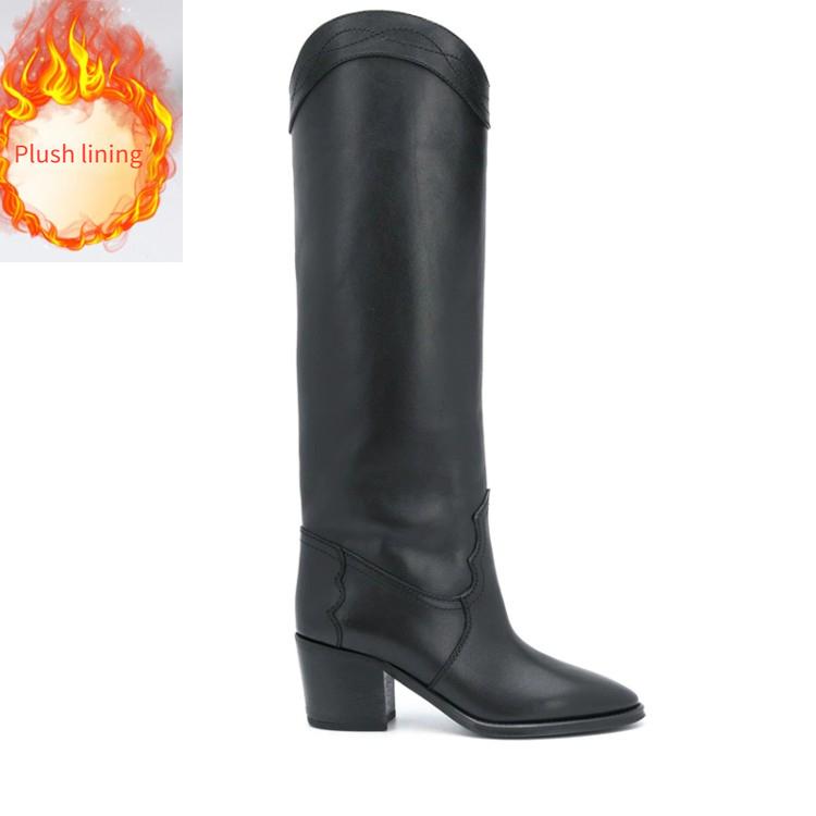 Fashion Style Round Toe High Boots and Knee Boots Ultra High Heel Fashion Large Size Women's Boots Brown Long Boots Shoes for Women