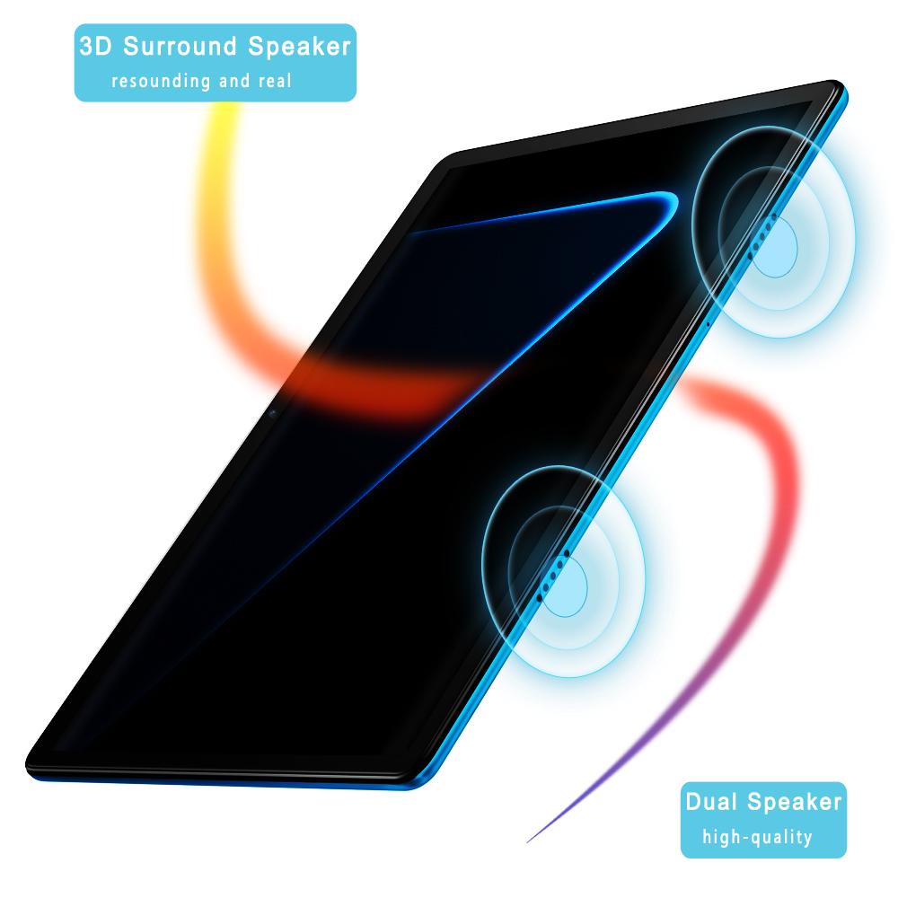 Wersja globalna 10,1-calowy tablet PC z Androidem 4 GB RAM + 64 GB ROM, ekran IPS 1280x800 5000 MAH, podwójny aparat, WiFi, karta SIM 3G, Android 13