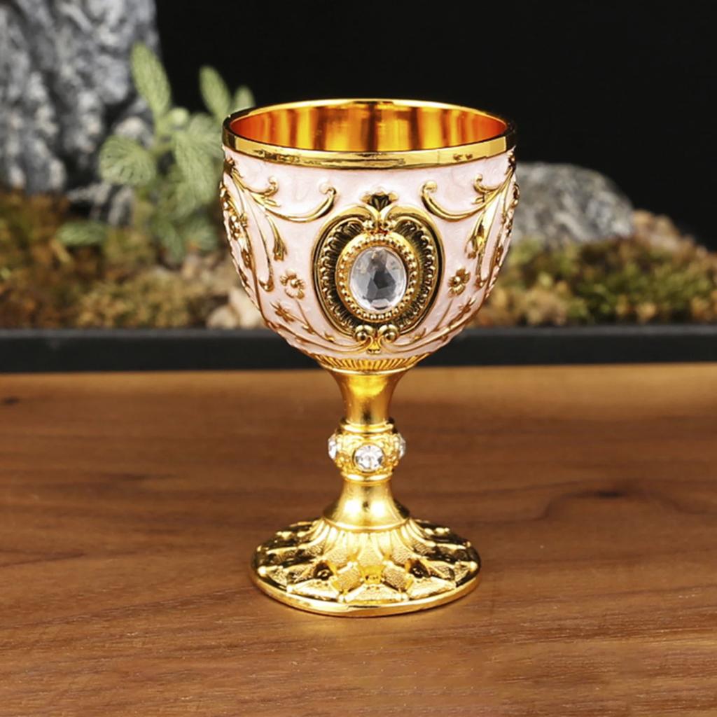 Metal Wine Cup Goblet 30ml Decorative Mutipurpose Sturdy Party Supplies for Collection, Decor European Style Travel Goblet