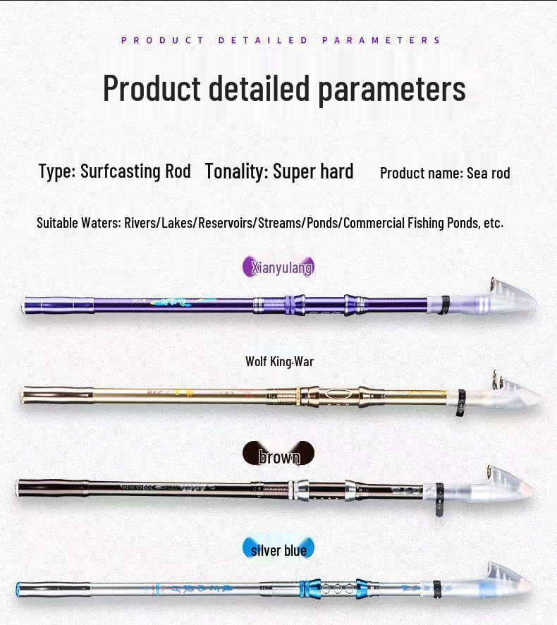 Super Hard Carbon Sea Casting Rod Set: Long-Distance, Smooth, Complete Fishing Gear Combo