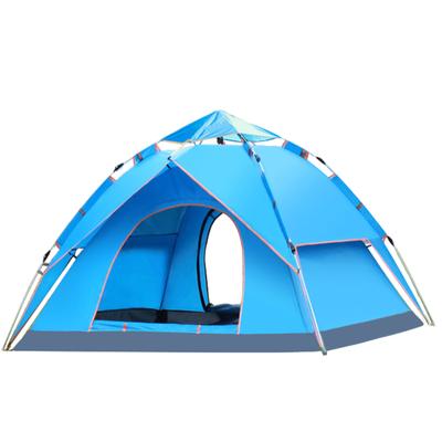 Instant Pop Up Tent for 3-4 Person Automatic Camping Tent Dome Tent Double Layer Waterproof Family