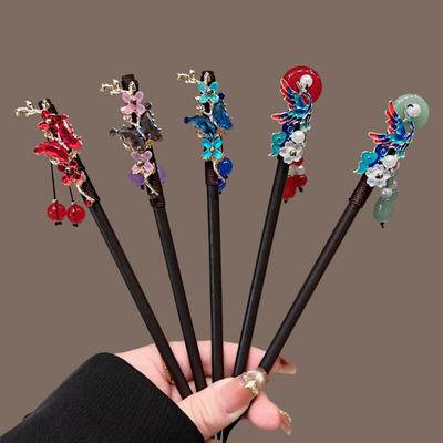 1 Stück Exquisite Mode Lebendige Chinesische Haarstäbchen Verschiedene Östliche Designs mit Bunten Akzenten Zarte Hanfu Accessoires