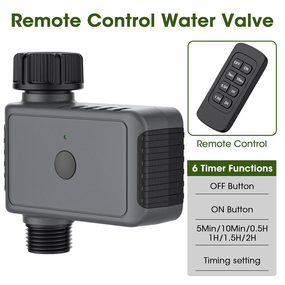 Smart Remote Control Water Timer 1-Outlet Water Valve Intelligent Irrigation System Garden Sprinkler Watering Timer