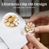 1pc Gifts Transparent Rhinestones Floral Cufflink Brooch Buckle DIY Button Covers Clothing Accessories Dripping Enamel Cufflinks