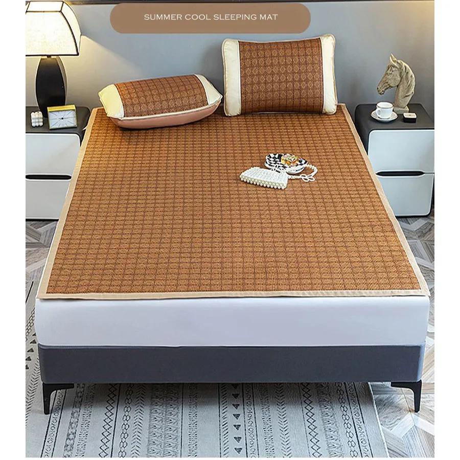 WOSTAR Summer Bamboo Rattan Mattress Adult Baby Cool Sleeping Mat Ice Cold Sheet Single Double Bed Foldable Protection Pad 150