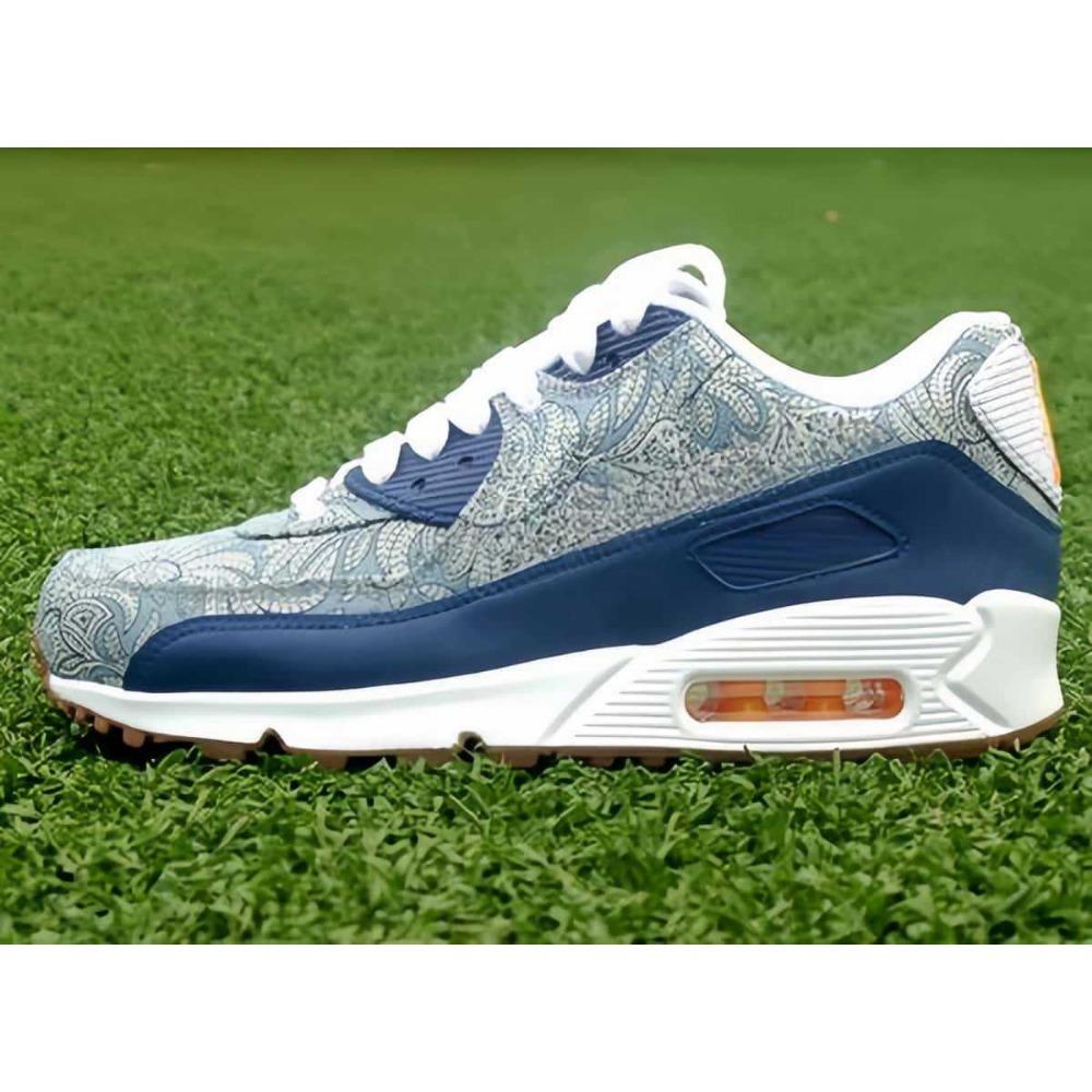 Shoes Men's and Women's Shoes Casual Inner Heightening Air Cushion Shoes Day of the Dead Navy Blue and White Porcelain