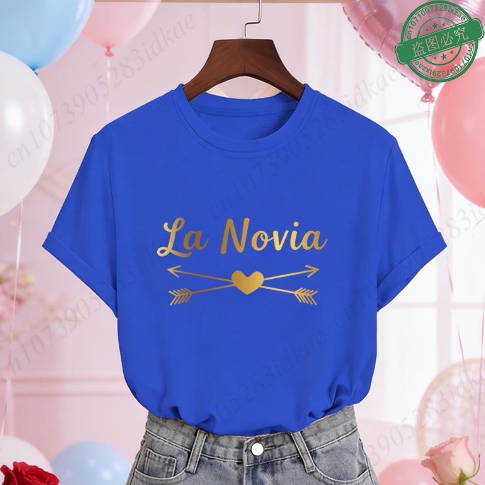 Spanische Mädchen Junggesellinnenabschied T-Shirts Team Braut Stamm Gold Blusen Kurzarm Rundhals T-Shirts für Junggesellinnenabschied Hochzeitsfeier