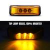 Side Marker LED Truck Car Width Light 3 LED Trailer Deco Signal Light LED Marker Light 4pcs (Yellow)