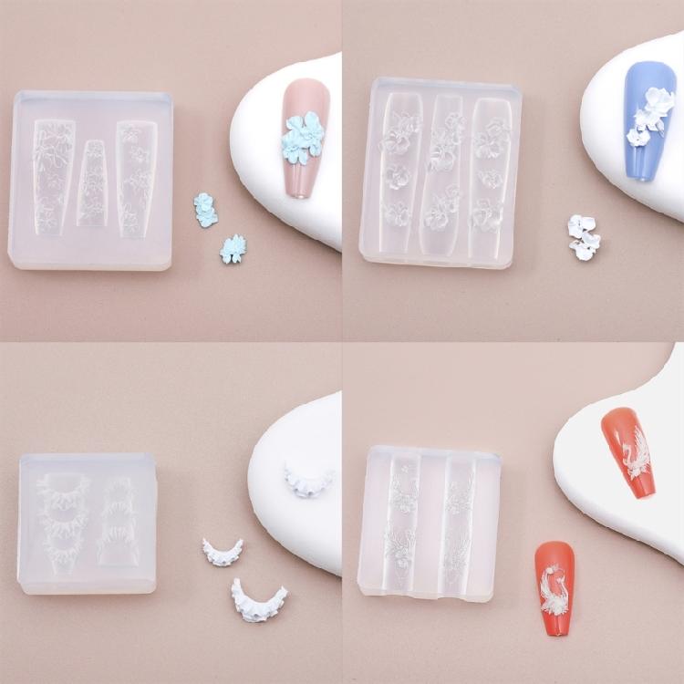 Professionelle Silikonform für 3D-Nagelkunstform Wiederverwendbare Nagelform Dekoration Geeignet für verschiedene Fähigkeitsstufen