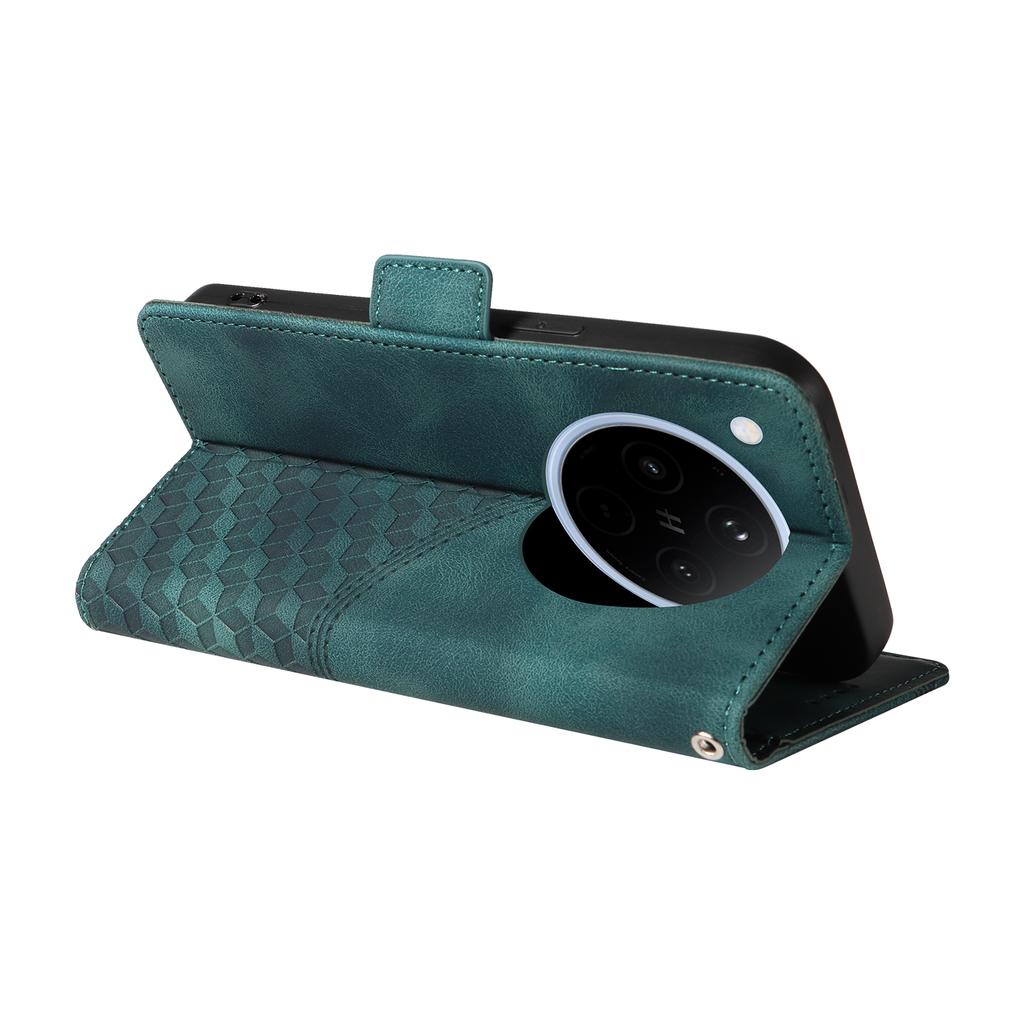 For Oppo Find X8 5G Case PU Leather Phone Cover Rhombus Starry Imprinted