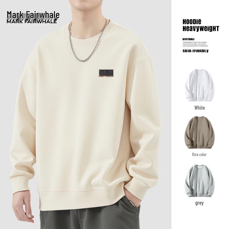 Mark Fairwhale Men's Heavyweight American Style Round Neck Sweatshirt