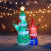 5.9FT LED Lit Inflatable Xmas Yard Decoration Christma Tree Gnome Set Outdoor Lawn Garden Supplies Home Decor Ornaments Toy Gift