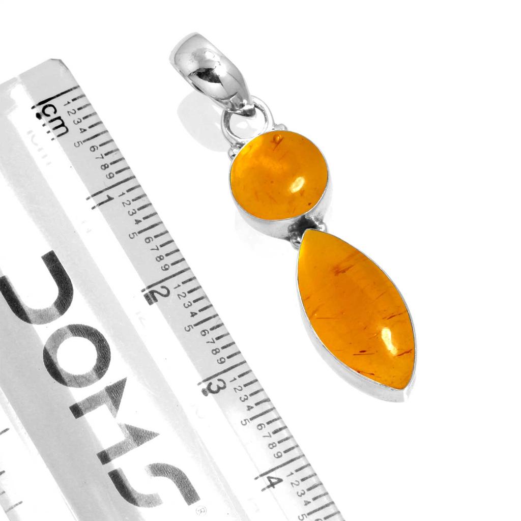 925 Sterling Silver Pendant Women Handmade Jewelry Valentine's Day Gift Amber Amethyst Black Onyx Carnelian Garnet Quartz Green Onyx Gold Stone