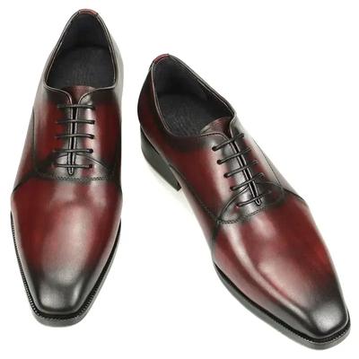 Mode Luxus Leder Anzugschuhe Herren Büro Business Hochzeit Formelle Schuhe Schnürschuhe Spitzzehen Bequeme Oxford Schuhe Hohe Qualität
