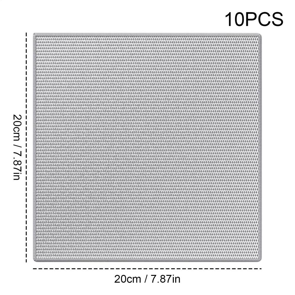 10Pcs Magic Dishcloth Silver Wire Cleaning Kitchen Cloth Thickened Microfiber Wash Towel Built-in Sponge Steel Wire Ball Rag