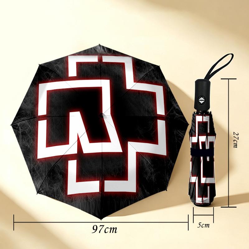 Cross 8 Ribs 3Fold Black Glue Uv Protection Umbrella Sun Protection Rainproof Compact Folding Umbrella For Travel Daily Use C923312