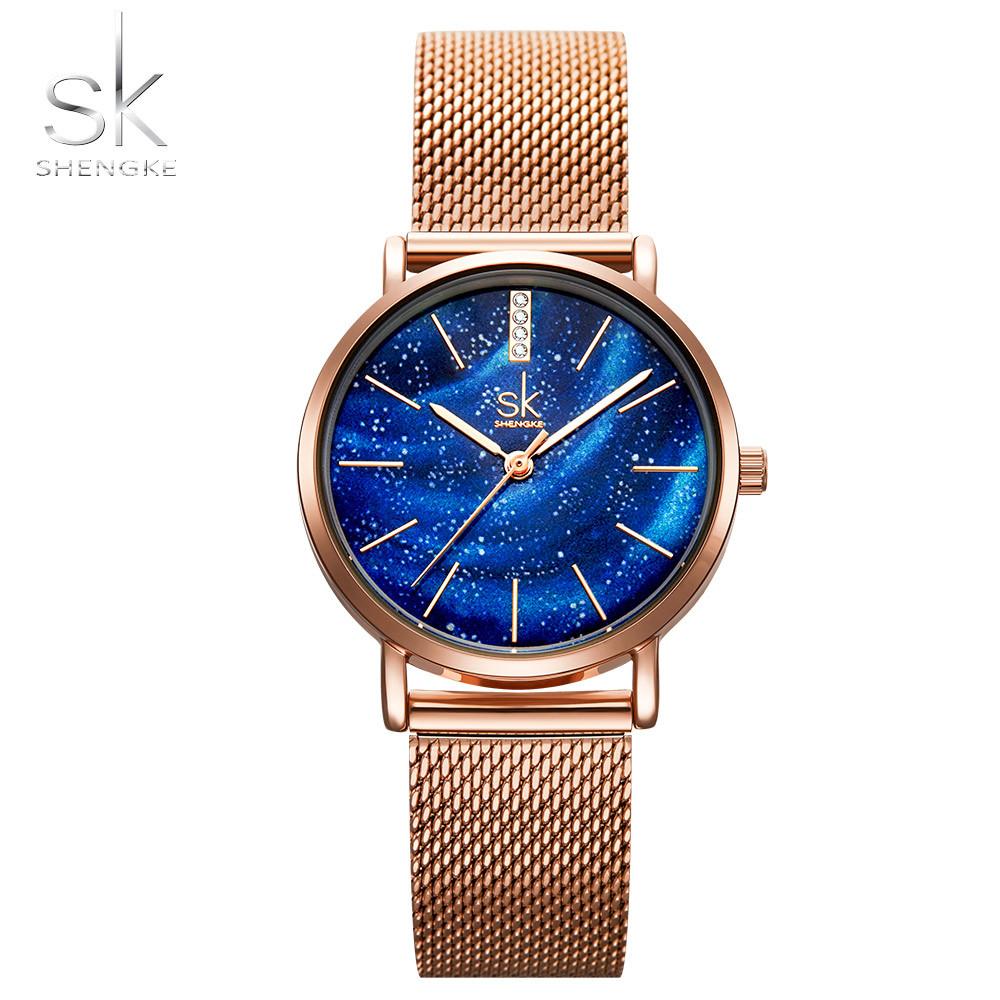Ladies Watch Female Fashion Creative Personality Gradual Change Star Dial Waterproof Watch 0103