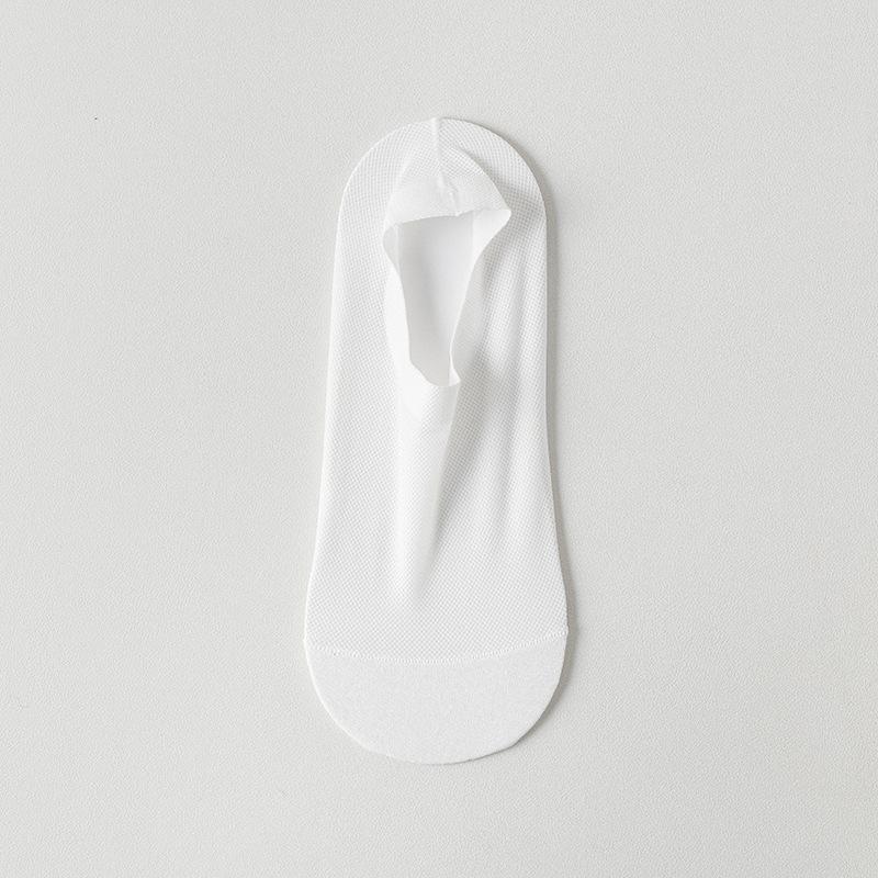 Men's Silicone Non-Slip Invisible Ice Silk Mesh Socks with Cotton Sole