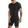 Men's Comfortable One Piece Short Sleeve Bodysuit Leotard Unitards