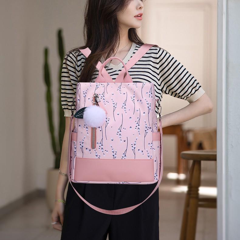 New 2025 Oxford Cloth Women’s Casual Korean Style Printed Anti-Theft Backpack