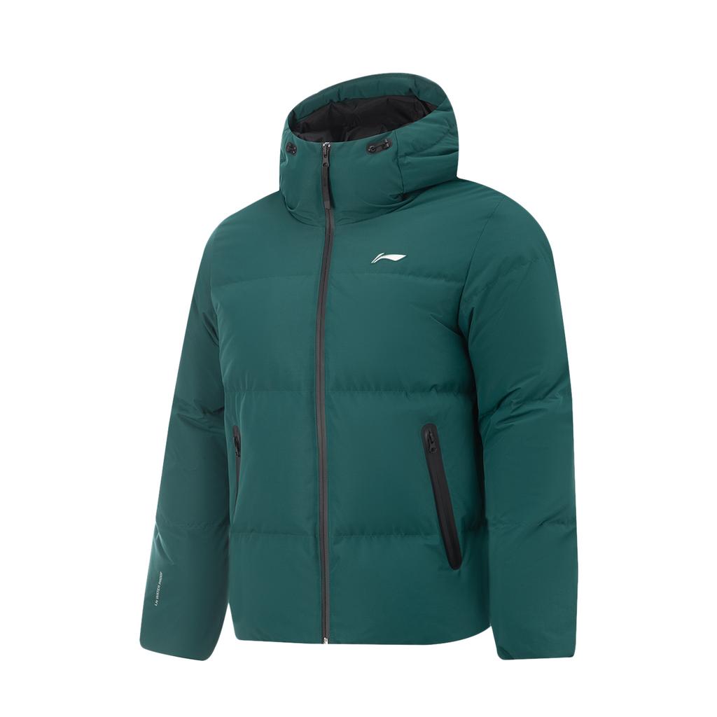 Li-Ning Windproof Water-Repellent Hooded Down Jacket Men Outerwear AYMV417-5