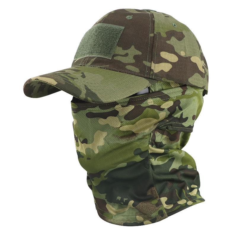 Camouflage Baseball Cap and Balaclava Set - Quick-drying, Breathable Sun Protection for Outdoor Activities