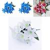 Elegant 45cm 10 Heads Artificial Stargazer Lilies Chic Silk Flower Bouquet For Weddings