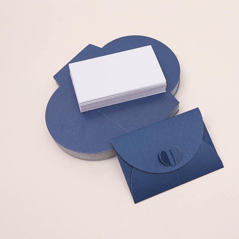50 Sets: Pearlescent Paper Mini VIP Envelopes with Cards for Valentine's Day & Weddings