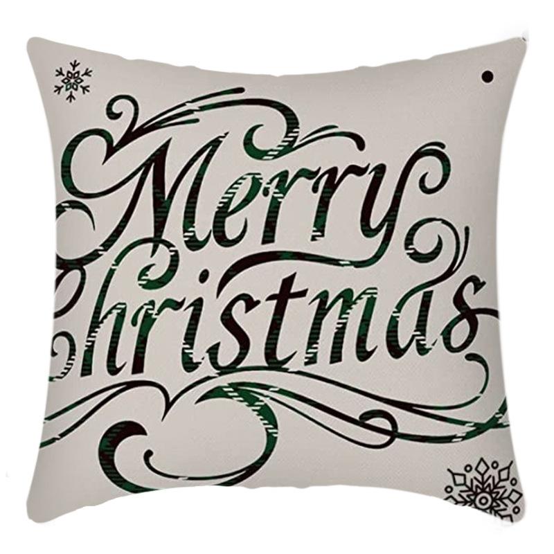 New Christmas Throw Pillow, Polyester Linen, Festive Dress Cushion, Bedroom Living Room Square Pillow, Cushion Pillow Case