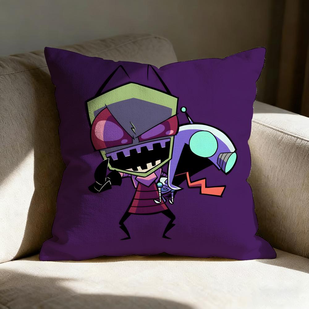 IInvader Zim Game Pillow Case Pillowcase Doublesided Printed Sofa Cushion Bedroom Headboard Pillow