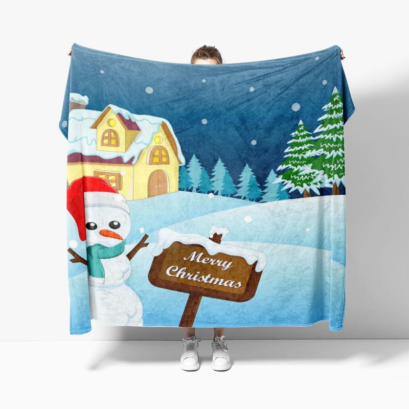 Wohndekoration Plüsch Überwurf Sofadecke Tagesdecke Bett flauschig weiche Decken Dekor Plaid Modern Halloween Frohe Weihnachten Winter