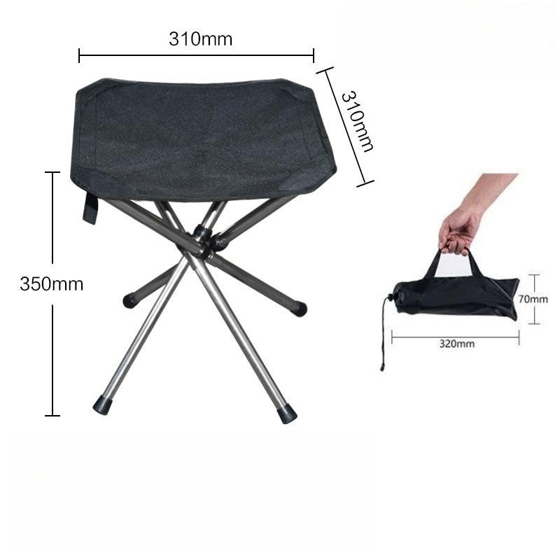 Outdoor Teleskop Klapphocker Tragbarer Klappstuhl Leichter Edelstahl Angelstuhl Mini Pony Hocker