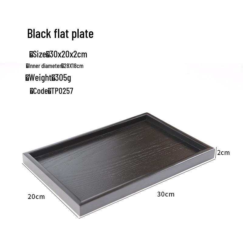 Handcrafted Japanese Orchid Rectangular Wooden Tea Tray with Custom Logo for Hotels and Restaurants