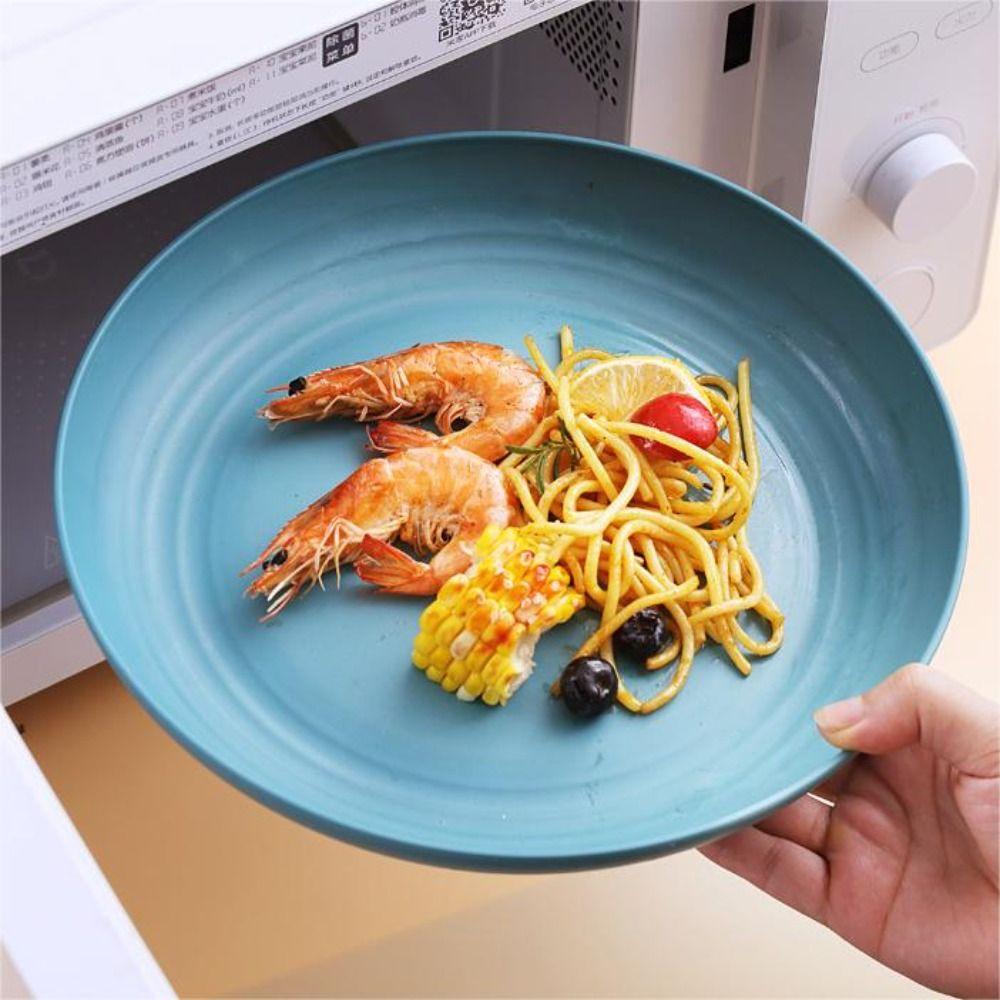 Lightweight Dinner Plates Plastic Tableware Kitchen Accessories Wheat Straw Plates  Fruit