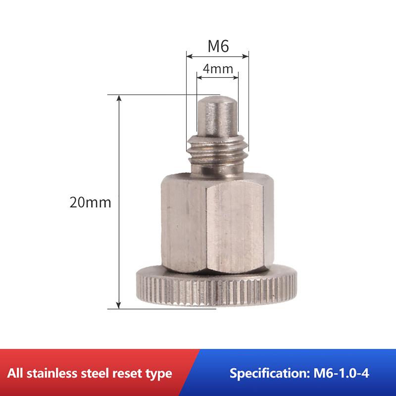304 Stainless Steel Indexing Pin / Full Knob Plunger Spring Positioning Pin M6 M8 M10 Accessories