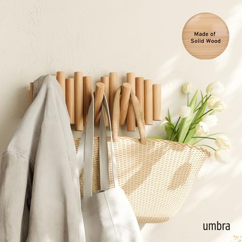 Umbra Wall Hooks, Wall Hanger, 5-Hook Set, Natural, PICKET 21011471390