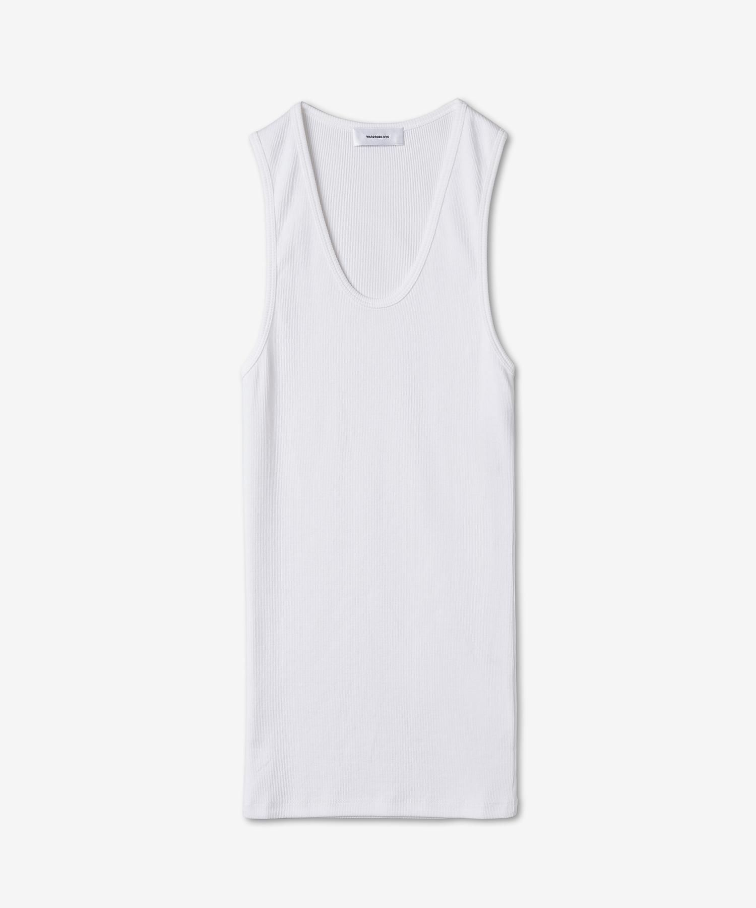 Wardrobe Nyc Ribbed Tank Top - White / W1016R04Wht White/M