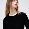 LANGZI Women's Contrast Wool Knit Sweater