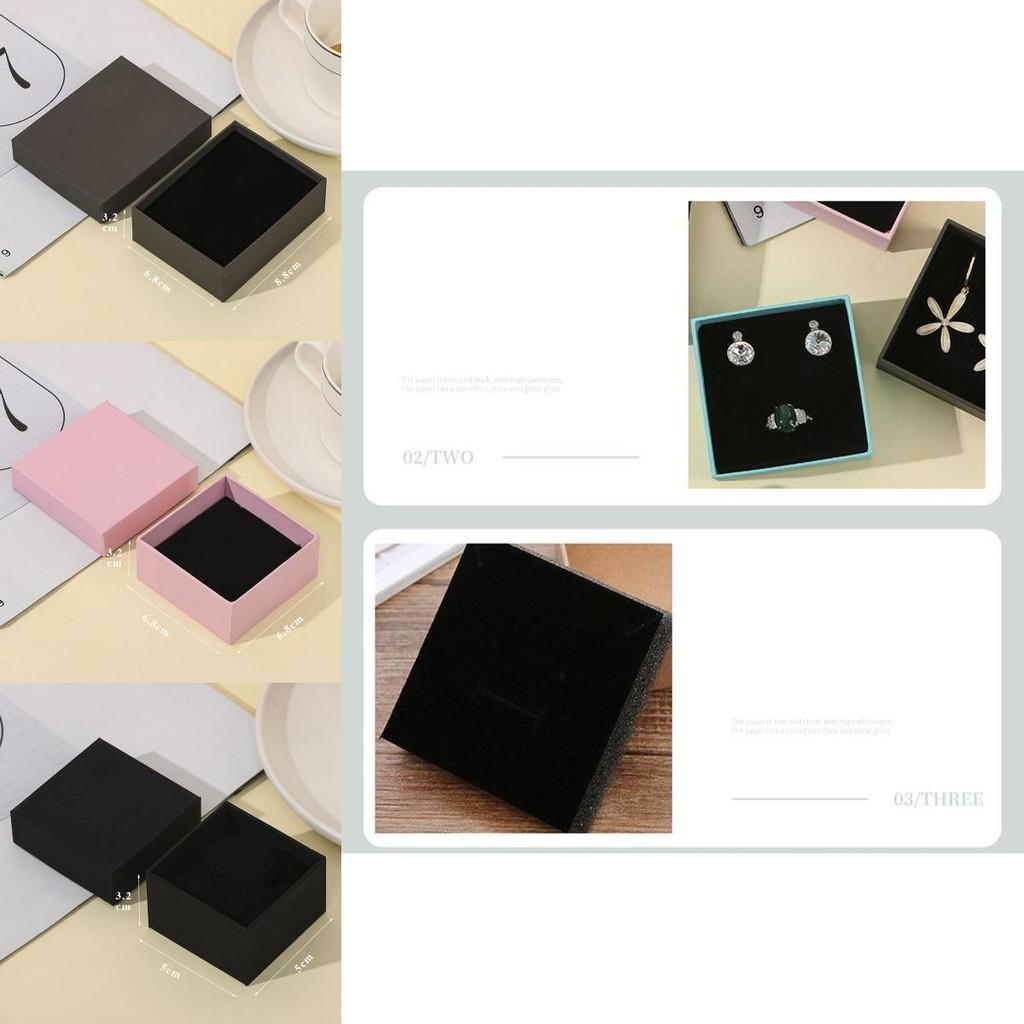 Stylish Cardboard Jewelry Box For Ring And Necklace Sleek Storage Packing Organizer