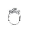Special-shaped D Color Moissanite Ring for Women S925 Sterling Silver 2ct Egg-shaped Pigeon Egg Engagement Ring Wedding Ring Gift for Girlfriend