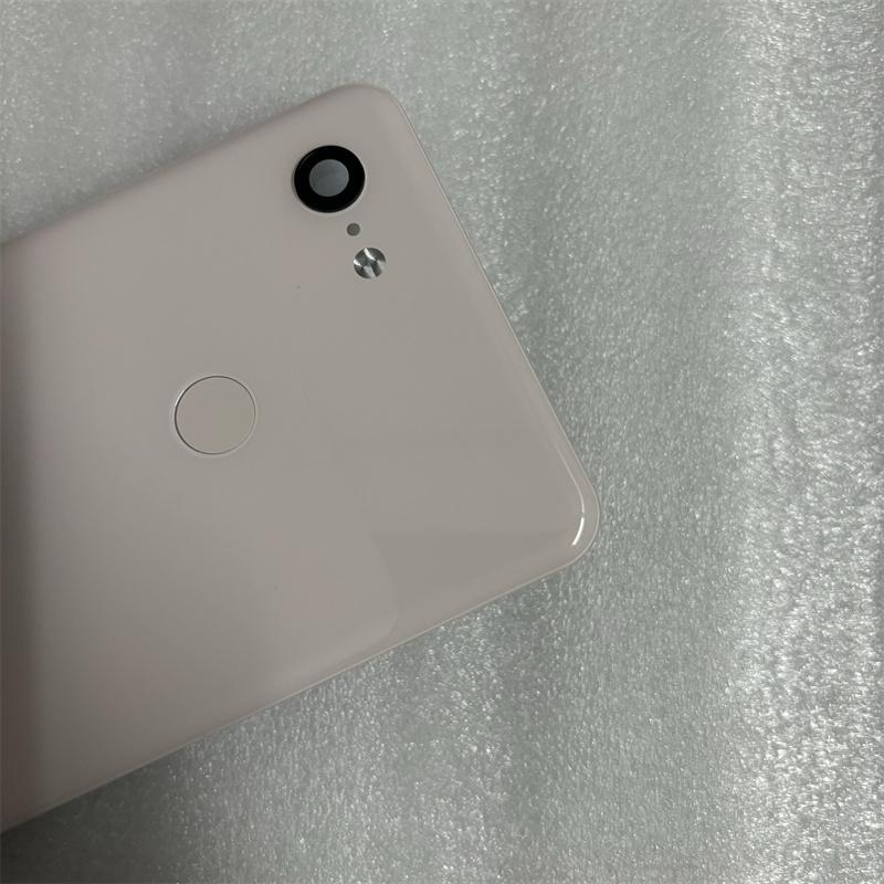 For Google Pixel 3 3XL Back Cover with Camera Lens Glass Fingerprint Flex Cable Back  Rear Housing Replace Pixel 3 White
